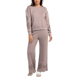 ELIE BY ELIE TAHARI Long Sleeve Top And Wide Leg Pants Set